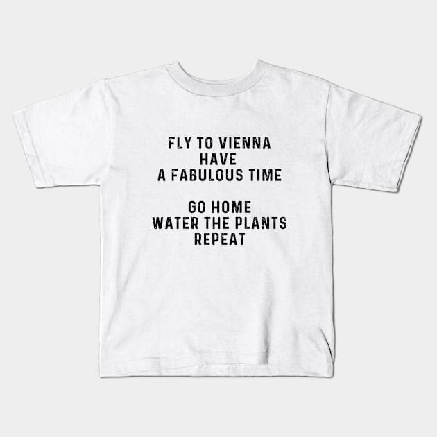 fly to vienna Kids T-Shirt by Kingrocker Clothing